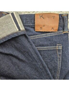HIROSHI KATO Jeans Scissors Selvedge Slim Taper 32x28 (fits 33x28) Raw Indigo US